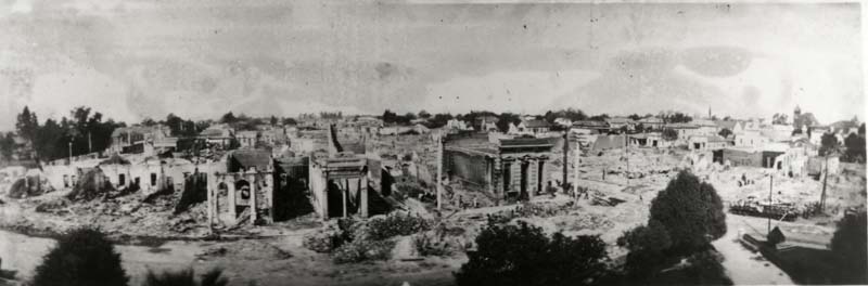 84.3.418.50  Panoramic view of devastation at Exchange Ave.