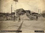 92.22.7  Soldiers on patrol at ruins of Post Office and Ath